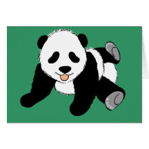 Silly Panda Greeting Card