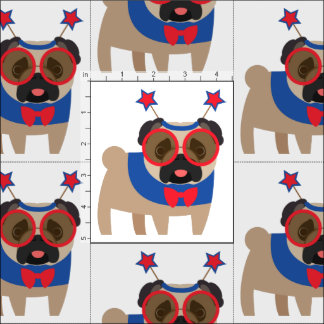 patriotic pug pug fabric zazzle patriotic pug pug fabric zazzle