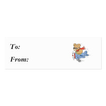 Silly Pilot Bear business cards
