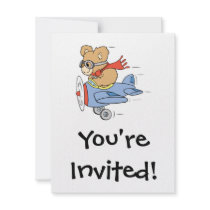 Silly Pilot Bear Custom Invite