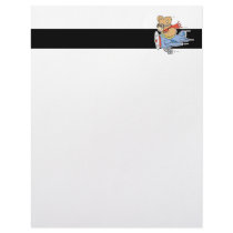 Silly Pilot Bear Letterhead Design