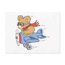 Silly Pilot Bear postcards