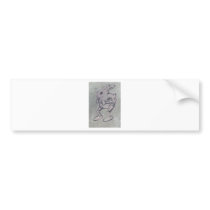 SILLY PINK BUNNY bumper stickers by ava_talia SILLY PINK BUNNY bumper stickers