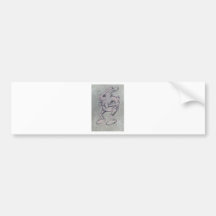 SILLY  PINK  BUNNY BUMPER STICKERS