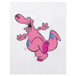 silly pink dancing dinosaur dino full color flyer