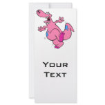 silly pink dancing dinosaur dino rack cards