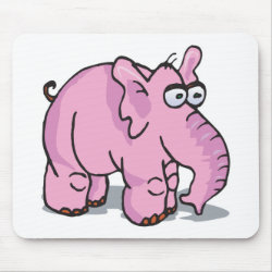 silly pink elephant mousepad