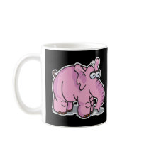 silly pink elephant coffee mugs