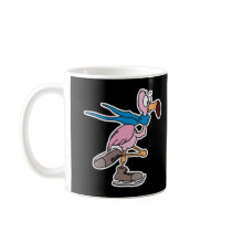 silly pink flamingo ice skating coffee mugs