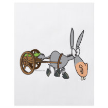 silly plodding donkey mule cartoon flyer