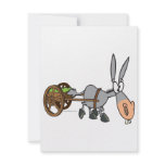 silly plodding donkey mule cartoon invitations