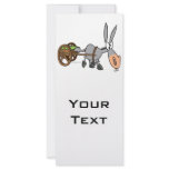silly plodding donkey mule cartoon personalized rack card