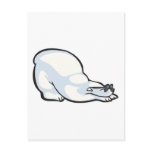 silly polar bear wearing sunglasses postcard