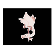 silly pretty flamingo post card