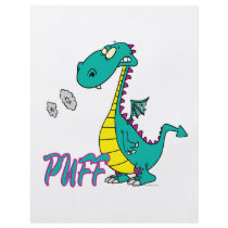 silly puff dragon cartoon character personalized flyer