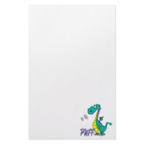 silly puff dragon cartoon character customized stationery