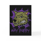 Silly Puppy Halloween Party Invitation Greeting Cards