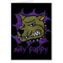 Silly Puppy Halloween Party Invitation Greeting Cards