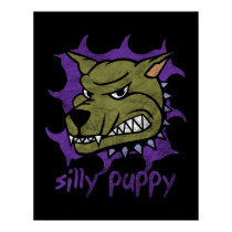 Silly Puppy Halloween Poster posters
