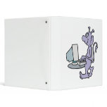 silly purple computer alien monster binders