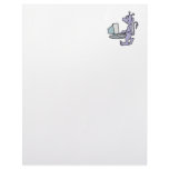 silly purple computer alien monster personalized letterhead