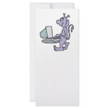 silly purple computer alien monster customized rack card