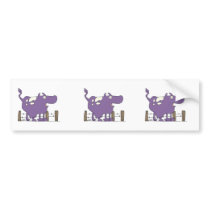 Silly Purple COw Bumper Sticker