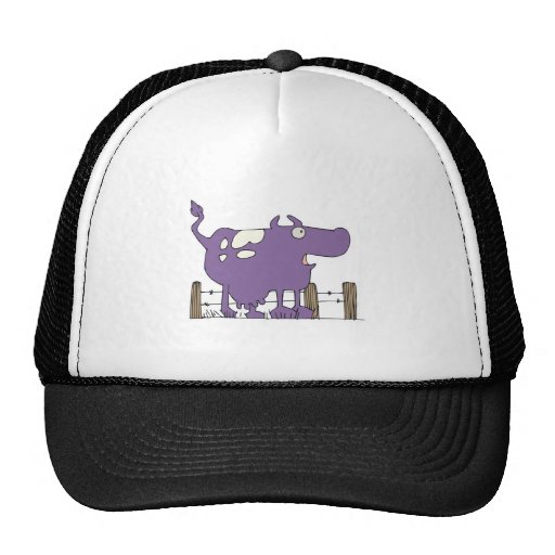 Silly Purple COw Mesh Hats
