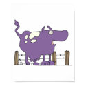 Silly Purple COw posters