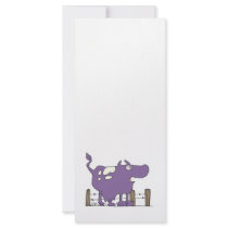 Silly Purple COw Rack Card