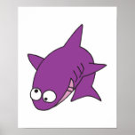 silly purple shark posters