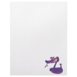 silly purple snake cartoon letterhead