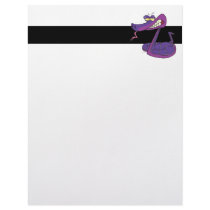 silly purple snake cartoon letterhead