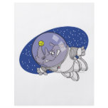 silly rhino in outer space cartoon full color flyer