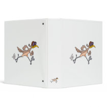 silly roadrunner bird cartoon binder