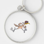 silly roadrunner bird cartoon key chain