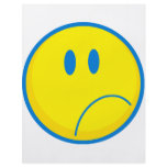 silly sad face smiley yellow and blue flyers
