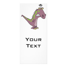 silly sad grumpy dinosaur dino custom rack card
