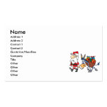silly santa and christmas donkey business cards