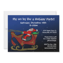 Silly Santa in His Sleigh invitations