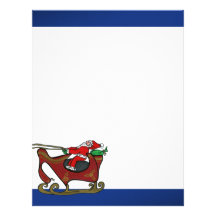 Silly Santa in His Sleigh Personalized Letterhead