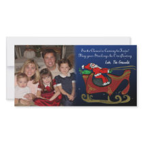 Silly Santa in His Sleigh photo cards