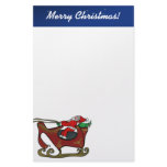 Silly Santa in His Sleigh Personalized Stationery