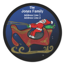 Silly Santa in His Sleigh stickers
