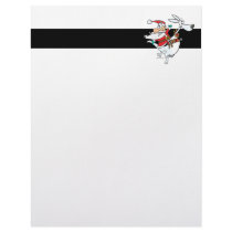 silly santa on a kangaroo funny cartoon customized letterhead