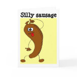 Silly sausage greeting card
