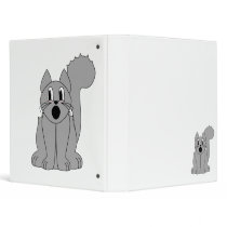 Silly Scared Gray Cat binders by mydeas Silly Scared Gray Cat binders
