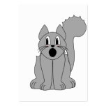 Silly Scared Gray Cat Business Card Templates