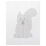 Silly Scared Gray Cat Letterhead Template