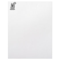 Silly Scared Gray Cat Letterhead Design